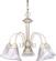 Ballerina Five Light Chandelier in Textured White (72|60-187)