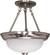 Two Light Semi Flush Mount in Brushed Nickel (72|60-200)