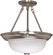 Three Light Semi Flush Mount in Brushed Nickel (72|60-202)