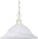 Alabaster Glass Hanging Dome One Light Pendant in Textured White (72|60-393)