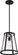 Bruge One Light Pendant in Matte Black / Clear Glass (72|60-6699)