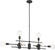 Delphi Eight Light Island Pendant in Black (72|60-6862)