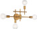 Delphi Four Light Vanity in Aged Gold (72|60-6871)