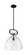 Teresa One Light Pendant in Matte Black (72|60-7152)