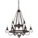 Noble Nine Light Chandelier in Rustic Black (10|NBE5009RK)