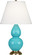 Double Gourd One Light Table Lamp in Egg Blue Glazed Ceramic w/Antique Silver (165|1741X)
