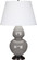 Double Gourd One Light Table Lamp in Smokey Taupe Glazed Ceramic w/Deep Patina Bronze (165|1749X)