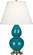 Small Double Gourd One Light Accent Lamp in Peacock Glazed Ceramic w/Antique Natural Brass (165|1771X)