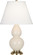 Small Double Gourd One Light Accent Lamp in Bone Glazed Ceramic w/Antique Natural Brassed (165|1774X)