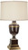 Annika One Light Accent Lamp in Chocolate Lacquered Paint w/Natural Brass, Ivory Crackle (165|2506X)
