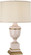Annika One Light Table Lamp in Blush Lacquered Paint w/Natural Brass and Ivory Crackle (165|2602X)