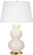 Triple Gourd One Light Table Lamp in Bone Glazed Ceramic w/Antique Natural Brass (165|324X)