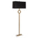Oculus One Light Floor Lamp in Warm Brass w/ White Marble (165|406B)