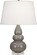 Small Triple Gourd One Light Accent Lamp in Smoky Taupe Glazed Ceramic w/Lucite (165|A289X)