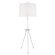 Jonathan Adler Ventana One Light Floor Lamp in White Wood w/ Polished Nickel (165|AW671)