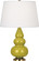 Small Triple Gourd One Light Accent Lamp in Citron Glazed Ceramic w/Antique Natural Brass (165|CI30X)