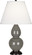 Small Double Gourd One Light Accent Lamp in Ash Glazed Ceramic w/Deep Patina Bronze (165|CR11X)