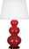 Triple Gourd One Light Table Lamp in Ruby Red Glazed Ceramic w/Deep Patina Bronzeed (165|RR41X)