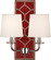 Williamsburg Lightfoot Two Light Wall Sconce in Dragons Blood Leather w/Nailhead and Polished Nickel (165|S1031)