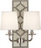 Williamsburg Lightfoot Two Light Wall Sconce in Bruton White Leather w/Nailhead and Polished Nickel (165|S1032)