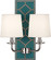 Williamsburg Lightfoot Two Light Wall Sconce in Mayo Teal Leather w/Nailhead and Polished Nickel (165|S1033)