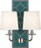 Williamsburg Lightfoot Two Light Wall Sconce in Mayo Teal Leather w/Nailhead/Polished Nickel (165|S1033)