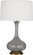 Pike One Light Table Lamp in Smokey Taupe Glazed Ceramic w/Aged Brass (165|ST994)