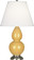 Small Double Gourd One Light Accent Lamp in Sunset Yellow Glazed Ceramic w/Antique Silver (165|SU12X)