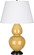Double Gourd One Light Table Lamp in Sunset Yellow Glazed Ceramic w/Deep Patina Bronze (165|SU21X)