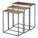 Coreene Nesting Tables, Set/3 in Aged Black Iron (52|25050)