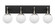 Allie Four Light Bath in Black/Polished Nickel (137|352B04BLPN)