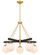 Allie Five Light Chandelier in Black/Satin Brass (137|352C05BLSB)