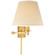 Gene One Light Swing Arm Wall Lamp in Natural Brass (268|AH 2012NB-S)