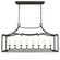 Darlana Fancy Eight Light Linear Pendant in Aged Iron (268|CHC 2183AI)