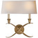 Cross Bouillotte Two Light Wall Sconce in Antique-Burnished Brass (268|CHD 1191AB-NP)