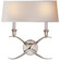Cross Bouillotte Two Light Wall Sconce in Polished Nickel (268|CHD 1191PN-NP)