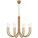 Rousseau LED Chandelier in Antique-Burnished Brass (268|KW 5581AB-EC)