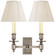 French Library Two Light Wall Sconce in Antique Nickel (268|S 2212AN-L)