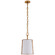 Hastings One Light Pendant in Hand-Rubbed Antique Brass (268|S 5645HAB-WHT)
