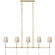 Camille Five Light Linear Chandelier in Hand-Rubbed Antique Brass (268|SK 5055HAB-NP)