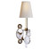 Yves One Light Wall Sconce in Gilded Iron and Crystal (268|TOB 2470GI/CG-PL)