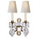 Yves Two Light Wall Sconce in Gilded Iron and Crystal (268|TOB 2471GI/CG-PL)