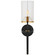Vivier One Light Wall Sconce in Blackened Iron and Hand-Rubbed Antique Brass (268|TOB 2502BK/HAB-CG2)