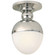 Clark One Light Flush Mount in Polished Nickel (268|TOB 4006PN-WG)