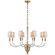 Vivian Eight Light Chandelier in Hand-Rubbed Antique Brass (268|TOB 5032HAB-NP)