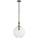 Gable2 One Light Pendant in Bronze with Antique Brass (268|TOB 5430BZ/HAB-CG)