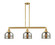 Franklin Restoration Three Light Island Pendant in Satin Gold (405|213-SG-G78)