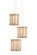 Daze Three Light Pendant in Antique Brass/White/Painted Silver (142|9000-0889)