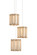 Daze Three Light Pendant in Antique Brass/White/Silver (142|9000-0889)
