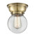 Franklin Restoration One Light Flush Mount in Antique Brass (405|623-1F-AB-G202-6)